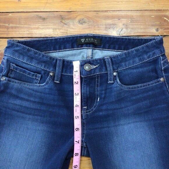GUESS blue jeans skinny low rise stretchy soft denim size 27 - Picture 9 of 11